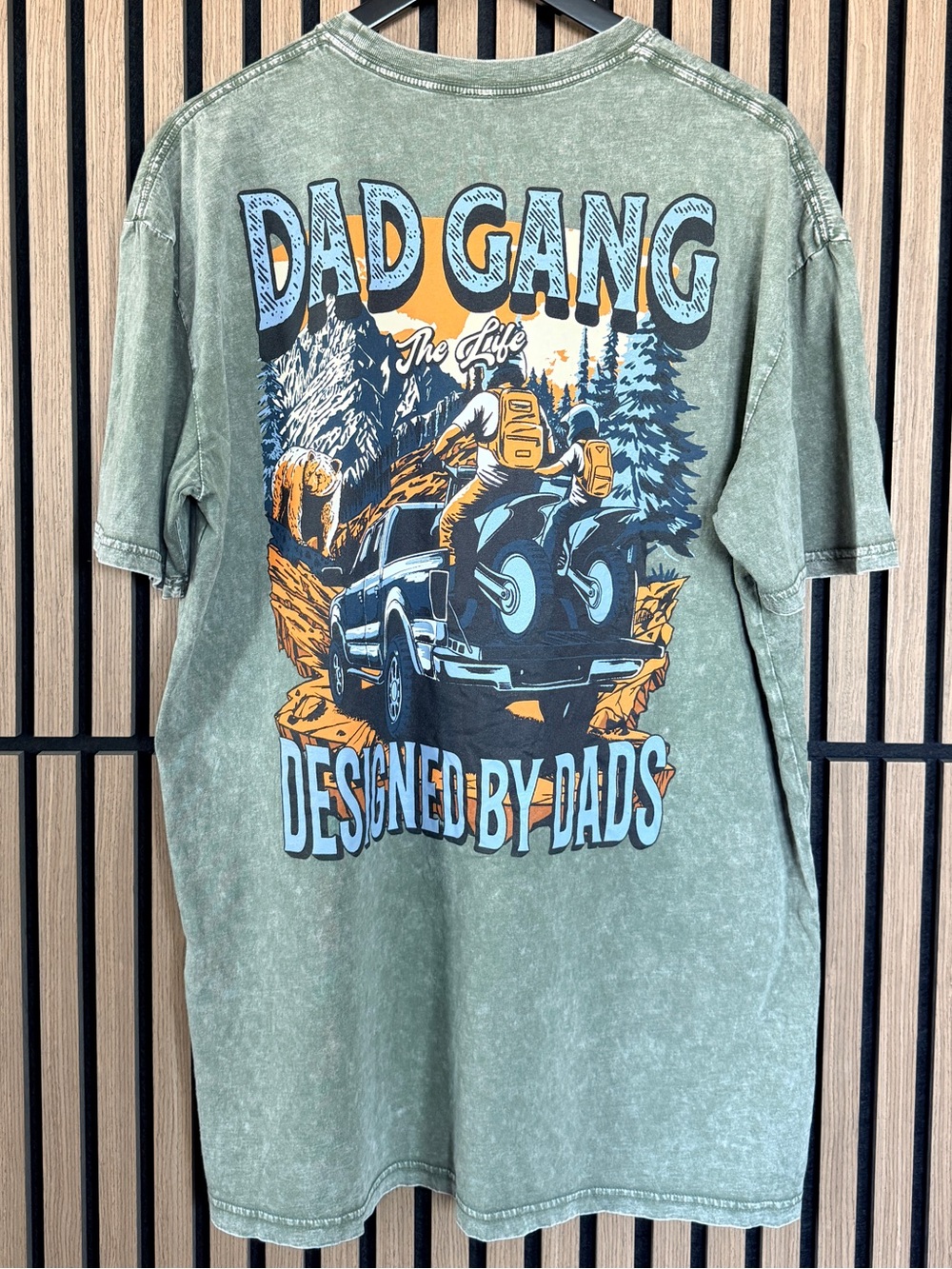 Dad Gang Graphic Short Sleeve Tee - Green Vintage Wash